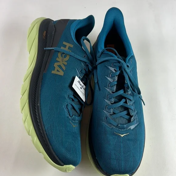 NWT HOKA ONE ONE Mach 4 Men's Running, US 14 Mesh Blue Coral Black - Picture 5 of 7